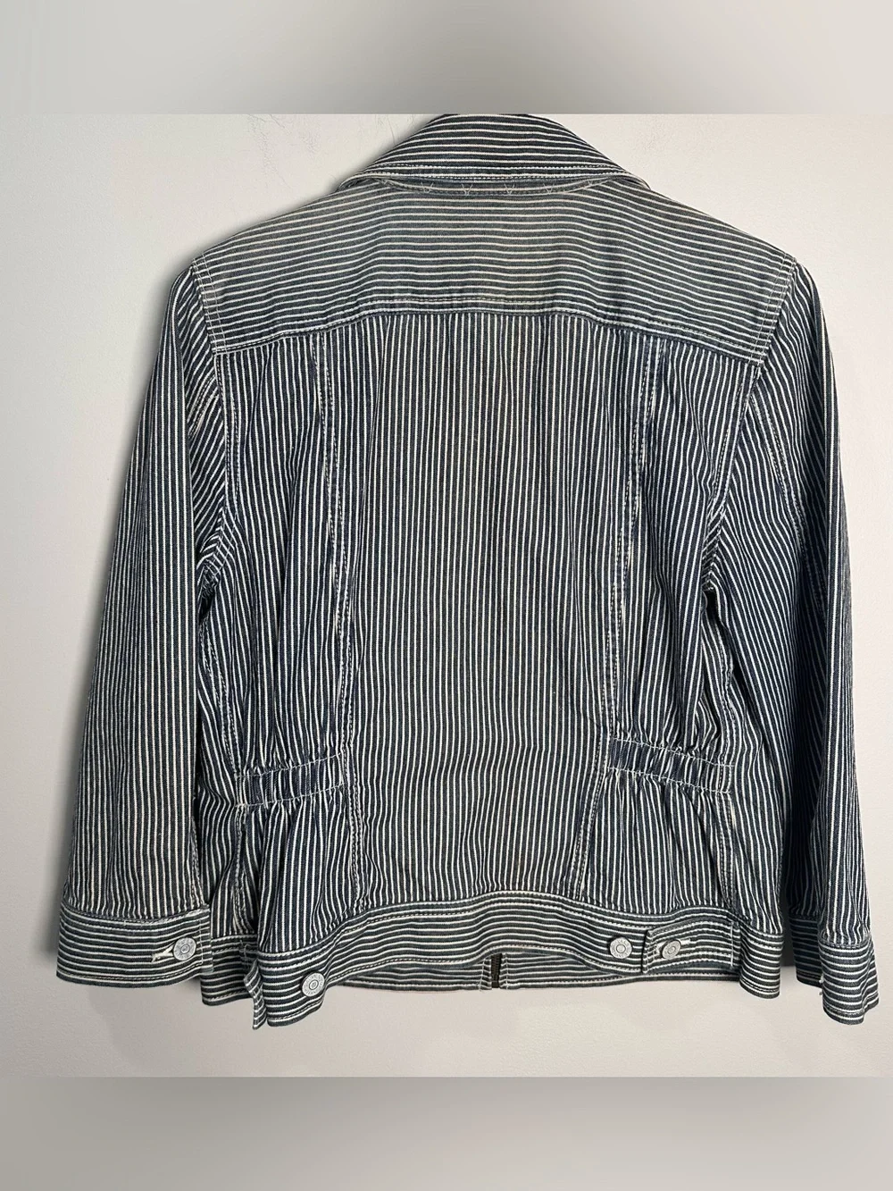 Ralph Lauren Striped women’s Denim-Style Jacket - Navy & White - Picture 4 of 6